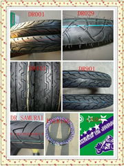 Motorcycle tyre and tube