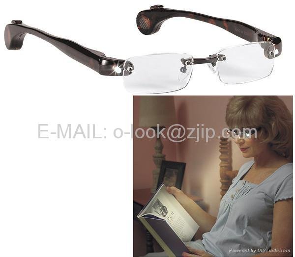 LED Light with reading glasses/nighttime readers