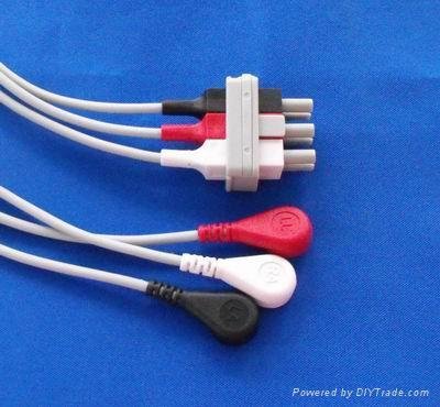 HP ECG cable and leadwires 3