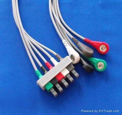 HP ECG cable and leadwires 4