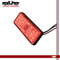 Clear Red Rectangle LED Reflectors Brake