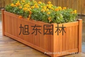 木質花箱花盆