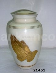 Praying Hand Brass Cremation Urn