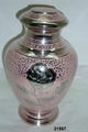 Arcadia Pink Rose Brass Cremation Urn 1