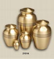 Bronze with Stripes Brass Cremation Urn 1