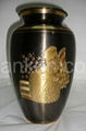 Brass Cremation American Flag Urn