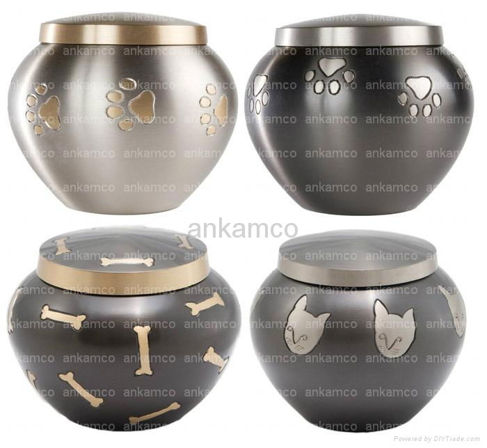 Pet Paw Print Brass Odyssey Urn 