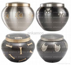 Pet Paw Print Brass Odyssey Urn 