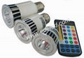 RGB remote E27 5W LED Spot Lamp 2