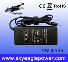 laptop ac adapter for samaung 19v 4.74A