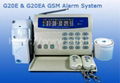 LCD display GSM home security alarm