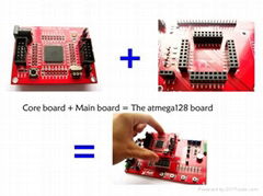 EasyAVR M128 SK : ATMEL AVR ATMEGA128 Microcontroller Development Board