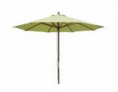 light green beach umbrella