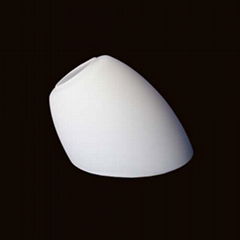 Triplex Handblown Opal white Glass lamp