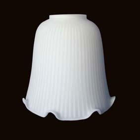 Triplex Handblown Opal Glass Lamp Shade