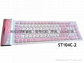 104C squareness keys silicone keyboard 4