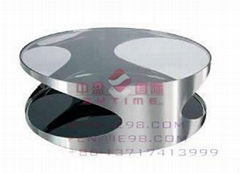 Stainless circular coffee table, table supplier