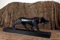 dimensional leather panther