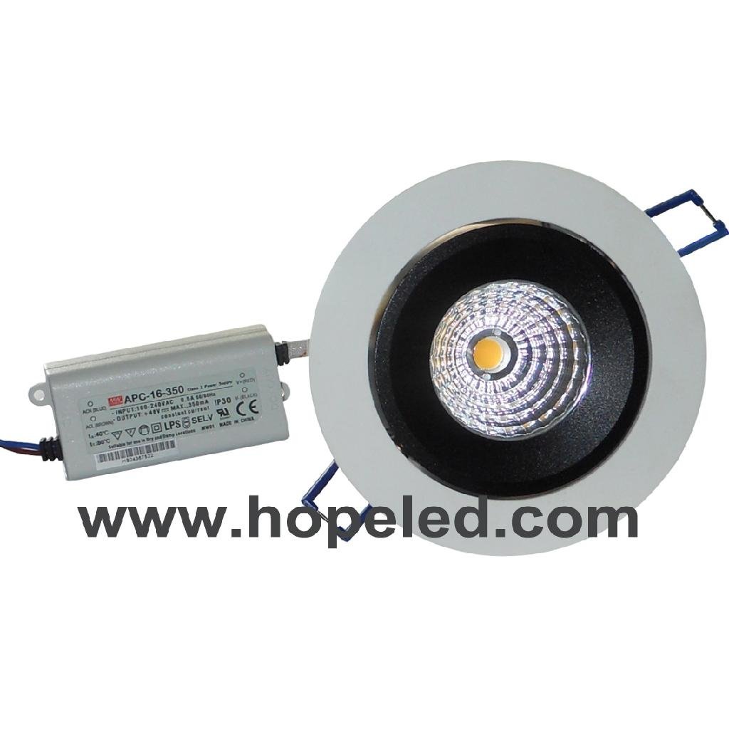 COB LED Ceiling Light / LED Down Light (360° Rotatable) (HP-NDL-15WA)