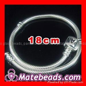 European silver snake chain bracelet for european jewelry