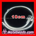 European silver snake chain bracelet for european jewelry