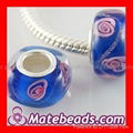 Square european lampwork glass beads 2