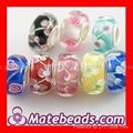 Square european lampwork glass beads 3