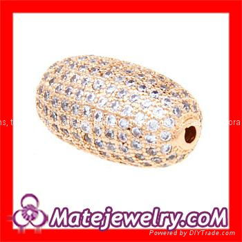 Wholesale Pave Cubic Zirconia Crystal Charm Beads For Jewelry Making