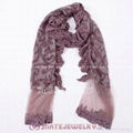 European Cotton Lace Edge Pashmina Shawl Scarves Wrap For Women 2