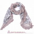 European Cotton Lace Edge Pashmina Shawl Scarves Wrap For Women 3