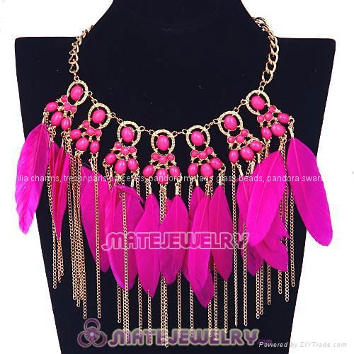 Wholesale Halloween Feathers Necklaces Jewellery Cheap 2