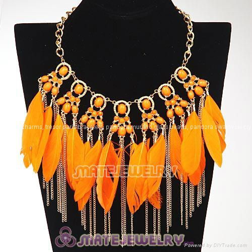 Wholesale Halloween Feathers Necklaces Jewellery Cheap 5