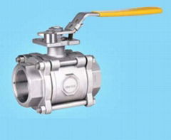 3 PC FULL BORE 1000PSI STAINLESS STEEL BALL VALVE