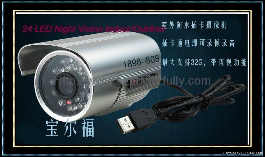 24 LED Night Vision Indoor/Outdoor security CMOS IR CCTV Camera DVR Camera  1