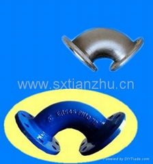 Dctile iron pipe fittings -double falanged bend