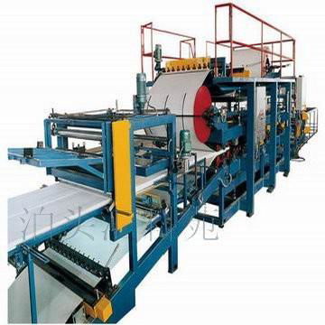 Sandwich roll forming machine