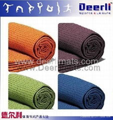 100% Cotton Yoga Cover Towel with Silicone/pvc  Nub 