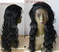 Full lace wig 18" 100% Human hair 1#