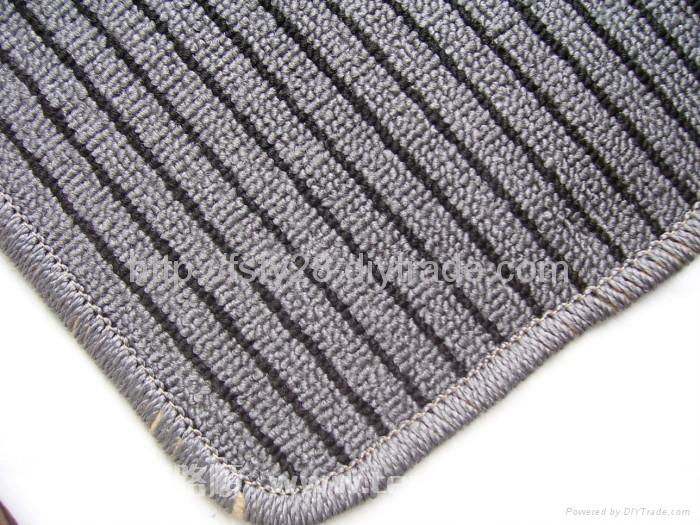 灰色橫紋汽車亞麻地毯 2