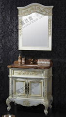 solid wood bathroom cabinet