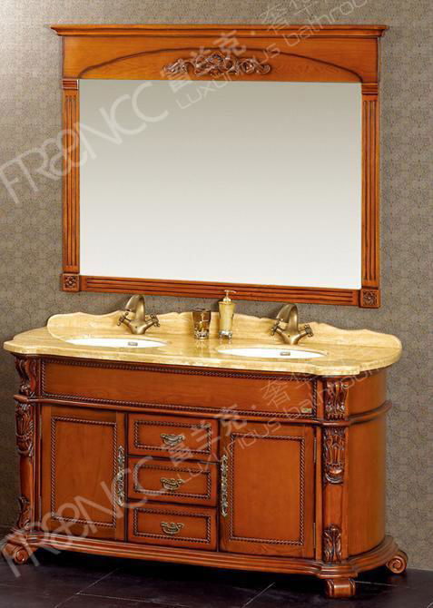 Louvre series solid wood bathroom furniture 2