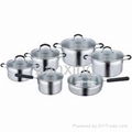 12pcs Stainless Steel Cookware set 1