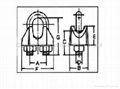 U.S.type ga    alleable wire rope clips 2