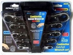 5pc Combination Ratchet Wrench Set 