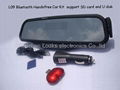 rearview car kit with bluetooth handsfree support Wireless FM  4