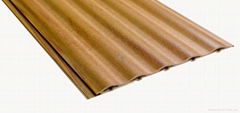 Wood plastic wave wall panel