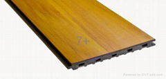 Wood plastic floor board