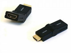 HDMI Port Saver/Male to Female Adapter/Swiveling Type