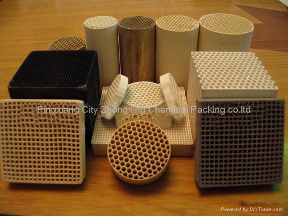 Ceramic honeycomb for water treatment