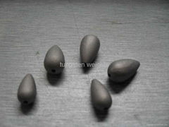 Tungsten tear drop weights